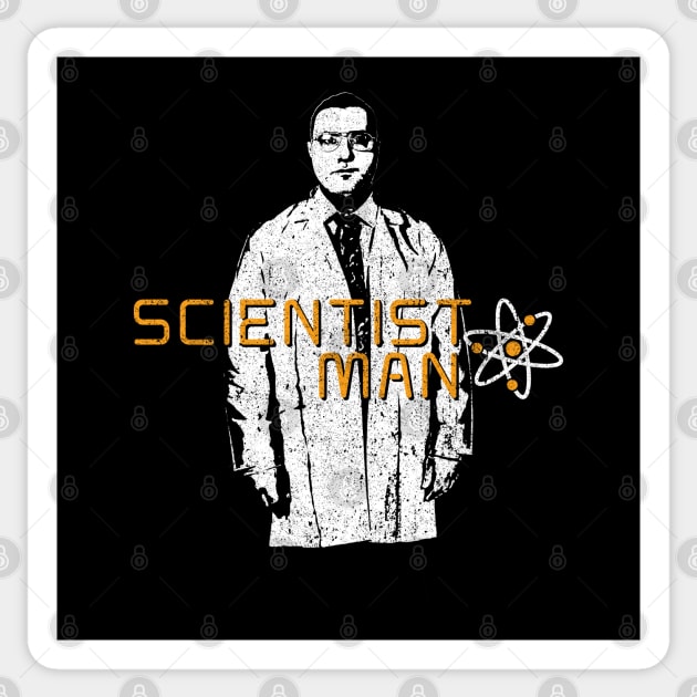 Scientist Man Sticker by huckblade